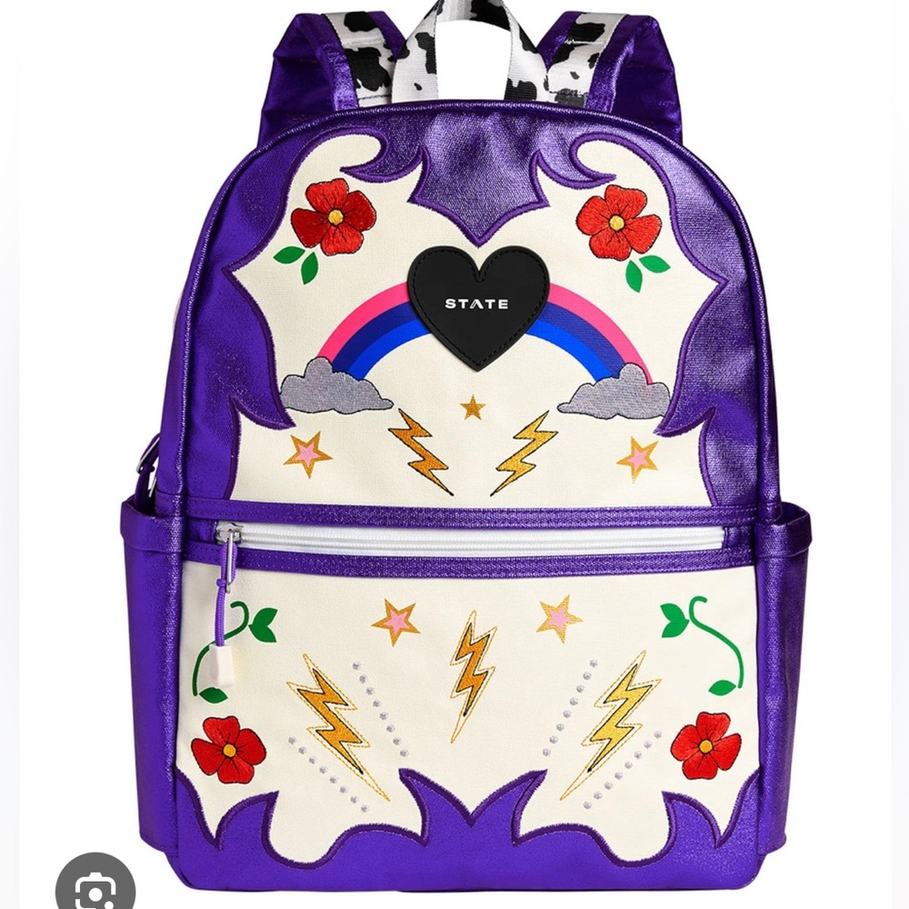 STATE Kids Backpack - Purple and Cream